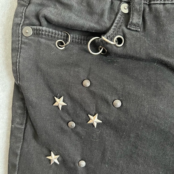 BLANKNYC  Jeans Women’s 27 Intro Chains Stars Studs Black studded - Picture 4 of 7